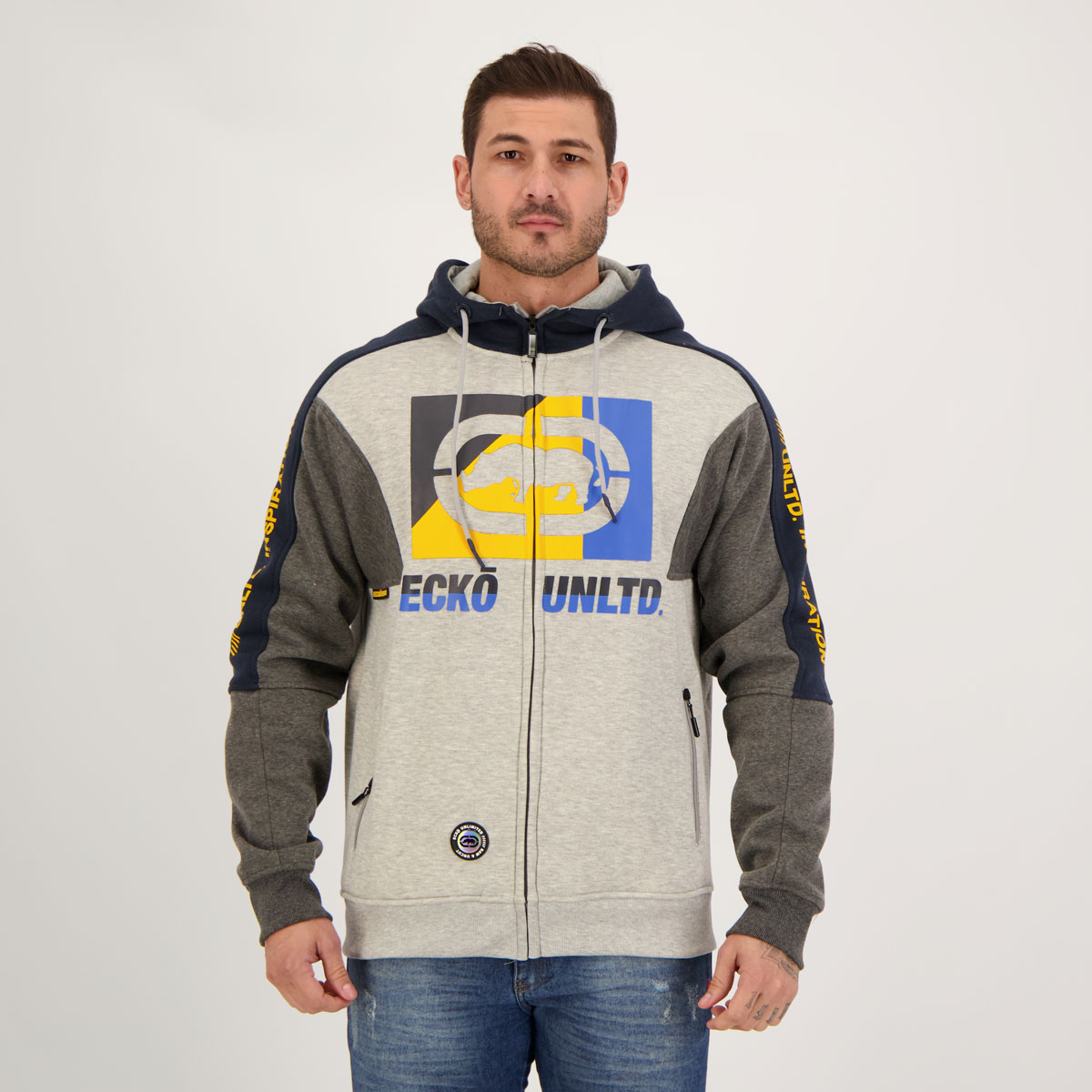Jaqueta Ecko Basic Rhino Grafite e Cinza