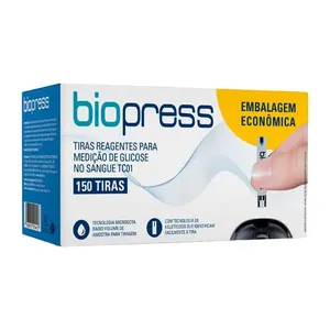 Tiras Reagentes Para Medição de Glicose Biopress 150 Unidades