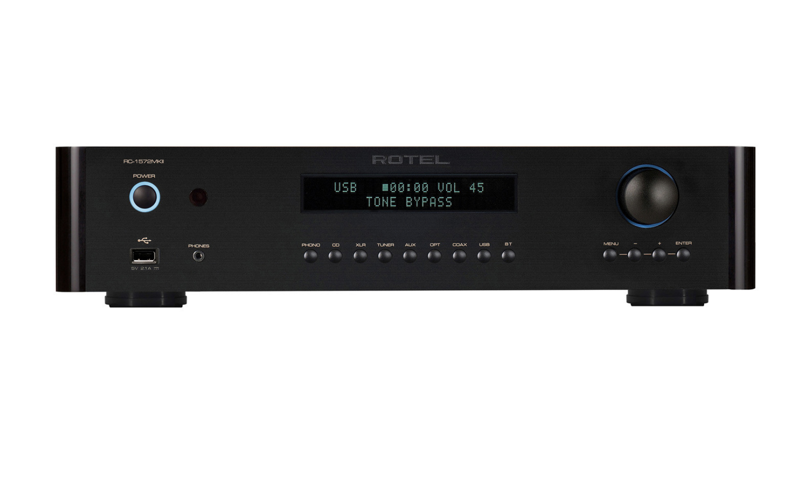 Rotel RC-1572 MKII Pré-Amplificador Hi-Fi 120V Preto - Controle Preciso e Alta Fidelidade