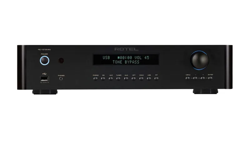 Rotel RC-1572 MKII Pré-Amplificador Hi-Fi 120V Preto - Controle Preciso e Alta Fidelidade