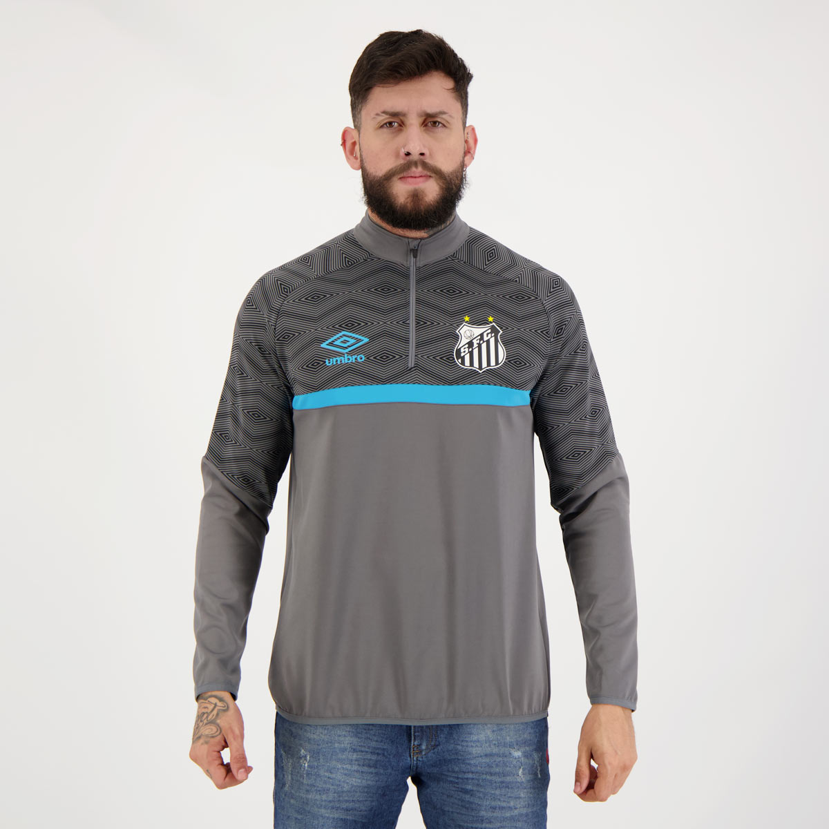 Blusão Umbro Santos 2021 Treino