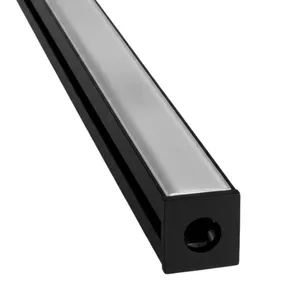 Perfil de Sobrepor 10mm em Alumínio Fita de LED com 2 Metros Itamonte Perfil de Sobrepor 9,5x10mm em Alumínio Preto com 2 Metros
