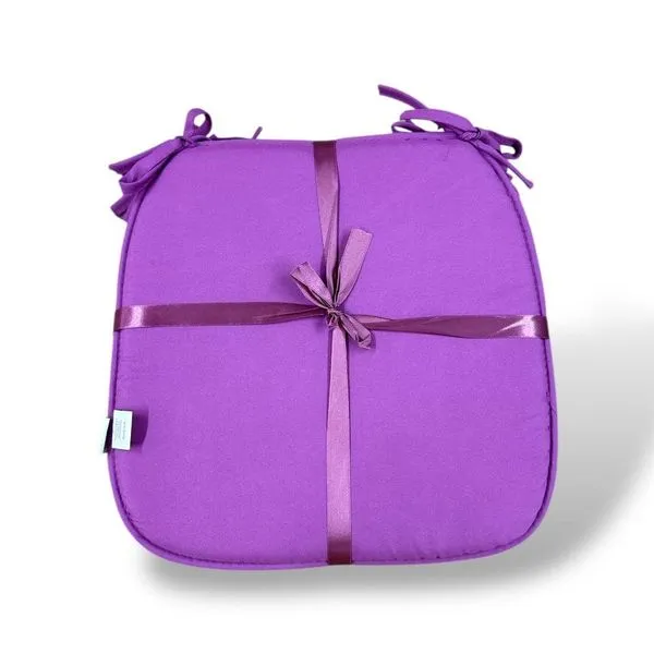 Jogo Almofadas De Assento 4 Peças Home Living 38x38cm Liso Roxo (MP)