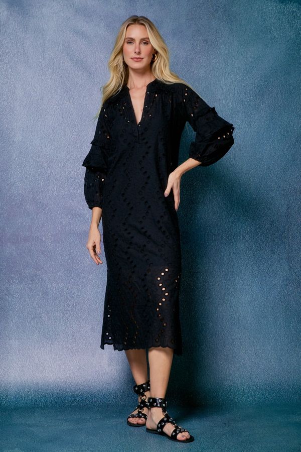 VESTIDO LAISE CHARM PRETO - 38
