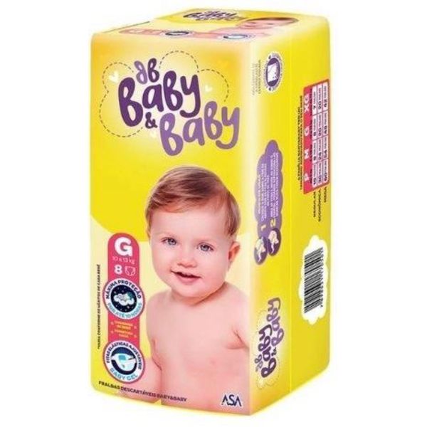 Fralda Baby&Baby (G) 8 Unidades