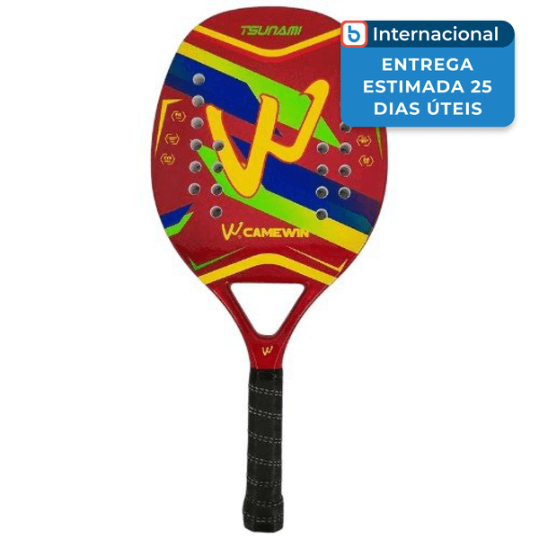 Raquete Beach Tennis Camewin Branco Vermelho J-MBI