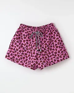 Short Moletom Carinhonça Est Carinhonca Fundo Rosa Corazon - 8