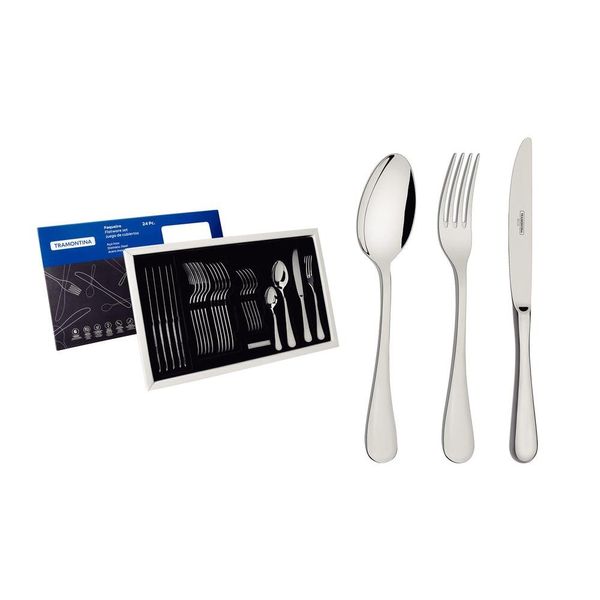Faqueiro De Aço Inox Tramontina Classic 24 Peças (MP)