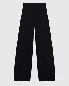 Calça Wide Leg Feminina Bolso Funcional Em Tecido Acetinado - ENFIM Preto - G