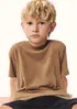 Camiseta Básica Infantil Menino Manga Curta Slim - Caqui 004