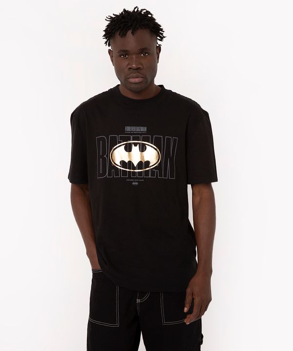 camiseta de algodão batman manga curta preta PP