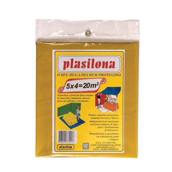 Lona Plástica Pc 4mx5m Amarela Plasilona Plasitap