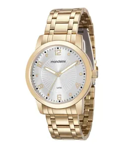 Kit de Relógio Analógico Mondaine Feminino + Colar + Par de Brincos - 99158LPMVDE1KB Dourado Único