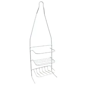 Organizador De Metal Para Banheiro Kennedy Home 46x15cm Branco (MP)