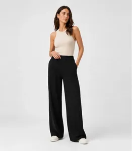 Calça Feminina Em Moletom Com Bolsos Rovitex Preto G