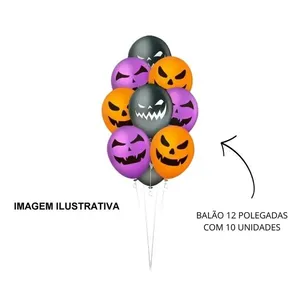 Balão Redondo Premium 12" Regina Festas Halloween 10 Unidades (MP)