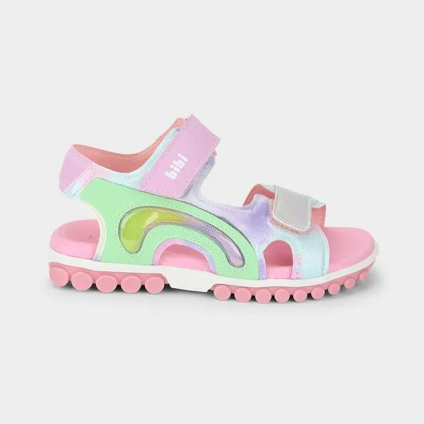 Sandália Infantil Bibi Summer Roller Sport 2.0 Rosa com Lilás 21