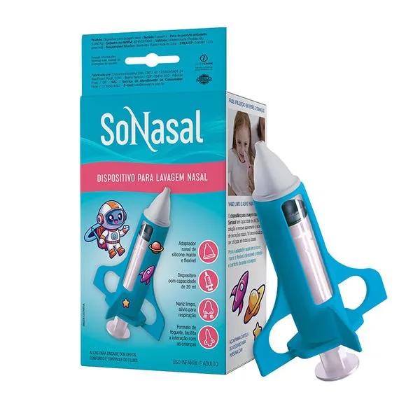 Dispositivo para Lavagem Nasal SoNasal Infantil Azul 1 Unidade