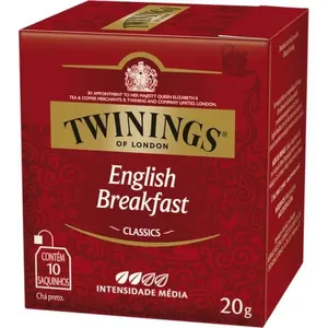 Chá Twinings English Breakfast 10 Sachês CHA TWININGS 10SACHES EMGLISH BREAKFAST