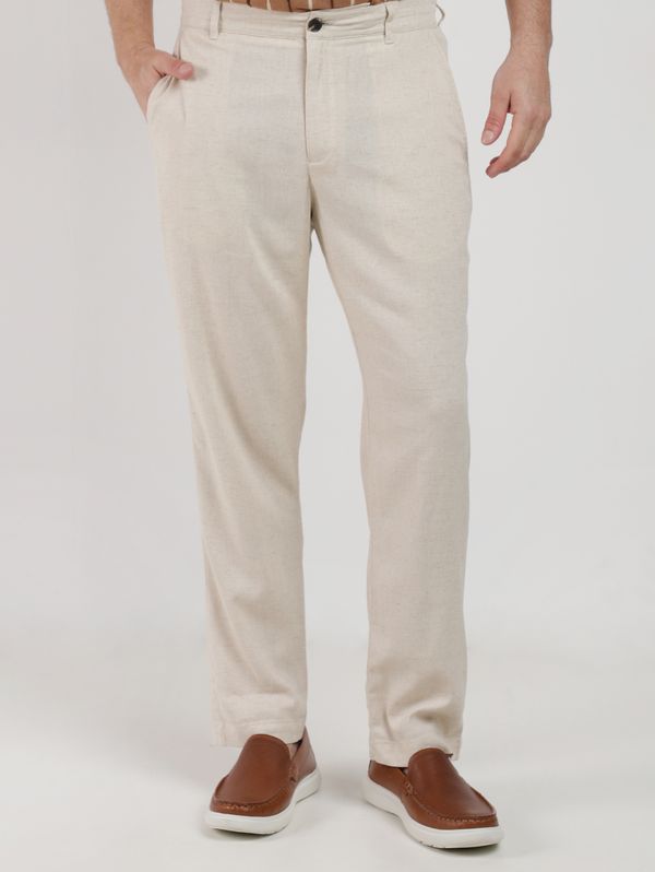 Calça Linho Social Masculina NATURAL M