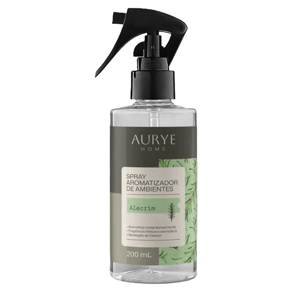 Spray Aromatizador de Ambientes Aurye Home Alecrim 200ml