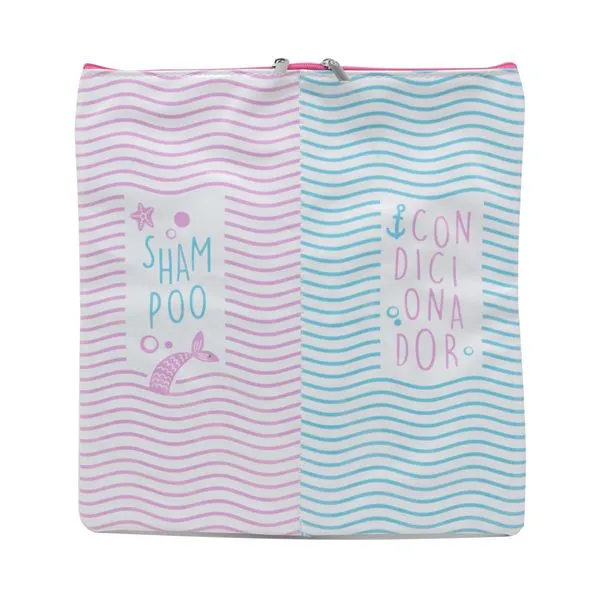 Nécessaire Le com Compartimento para Shampoo e Condicionador 25x24cm