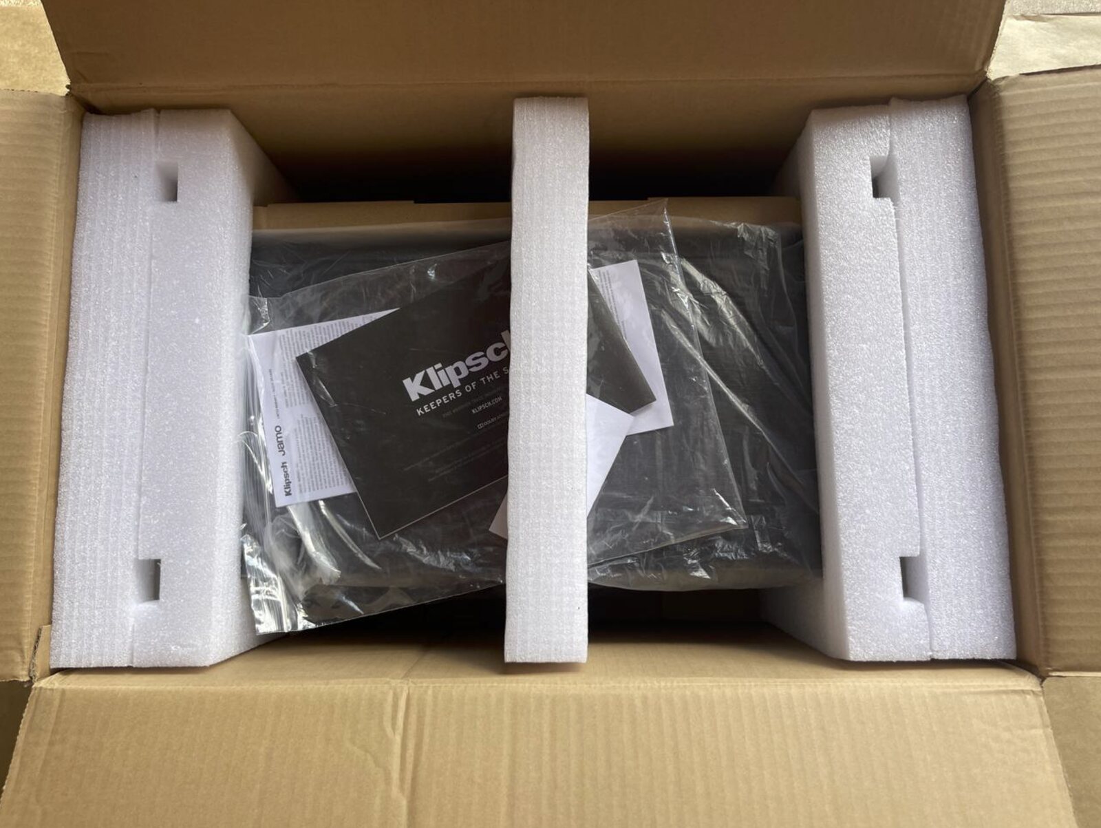 Caixa aberta *****Klipsch RP-500C II Caixa Acústica Central ( Ebony )