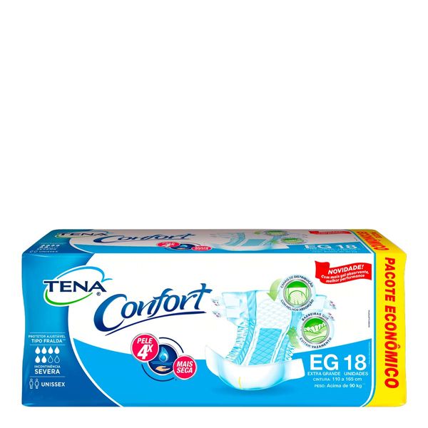 Fralda Descartável Adulto Tena Confort EG 18 Unidades