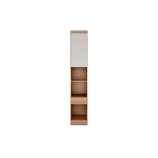 Módulo De Quarto Solteiro Armário Mesa De Cabeceira Rizon-linea C- 1 Porta E 1 Gaveta Cumaru-fendi 25 - Novo Horizonte