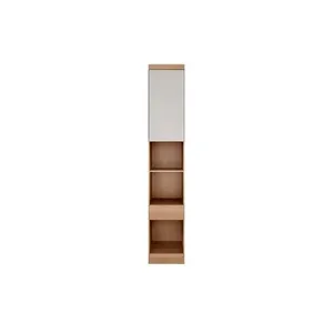 Módulo De Quarto Casal Armário Mesa De Cabeceira Rizon-linea C- 1 Porta E 1 Gaveta Cumaru-fendi 25 - Novo Horizonte