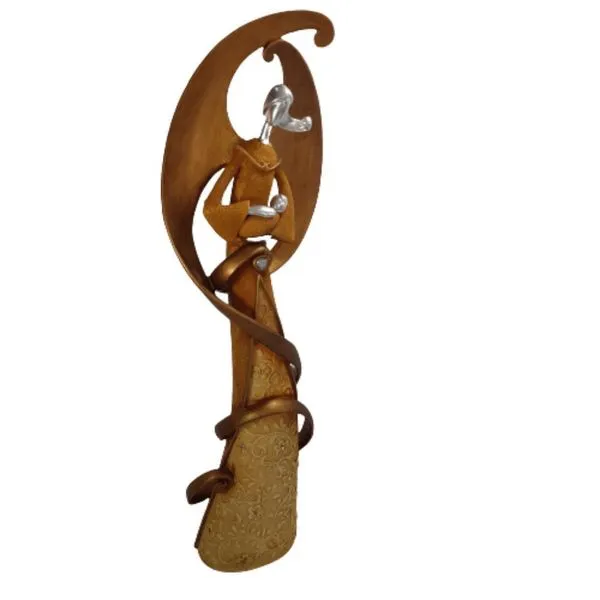 Estatueta Anjo Abstrato Luxo Resina 65cm