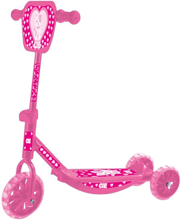 Patinete Rosa Com 3 Rodas até 40 kg - CIE Ytt-07Ro-Lx