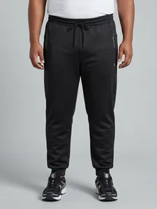 Calça Esportiva Bolso Zíper Plus Size Masculina PRETO G2