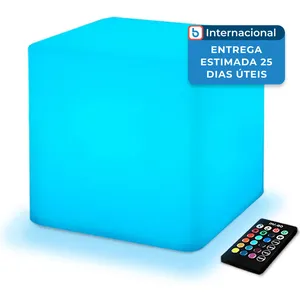 Luminária Mr.Go Decorativo Quadrado 25cm Azul A-MBI