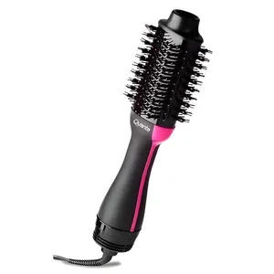 Escova Secadora 2 Em 1 Quanta 220v Antifrizz Qtes5900 Prancha Profissional Para Cabelo Alisar - Preta