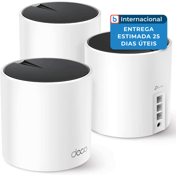 Conjunto de Roteador 3 Unidades Mesh TP-Link Deco X55 AX3000 Wi-Fi 6 Branco A-MBI