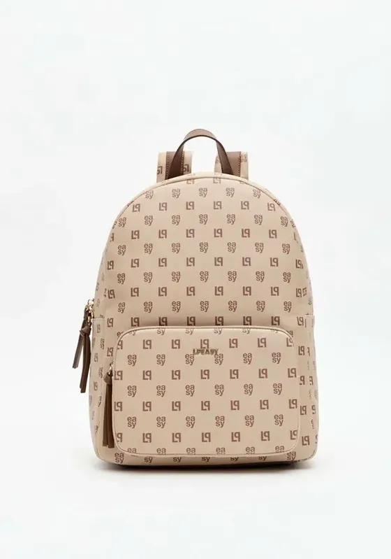 Mochila Com Monograma Easy Bege U