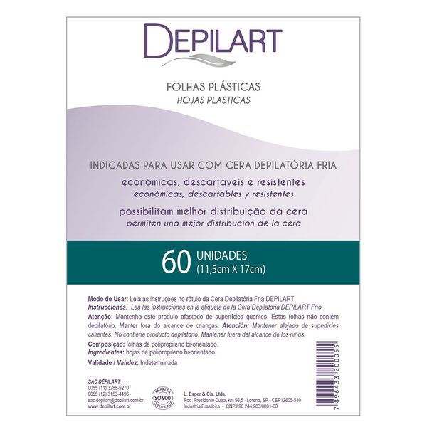 Folhas Plasticas Depilart Para Depilacao 25G