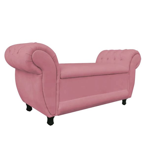 Recamier com Ba£ Grcia Namoradeira Caladeira Suede Ros - D'Rossi