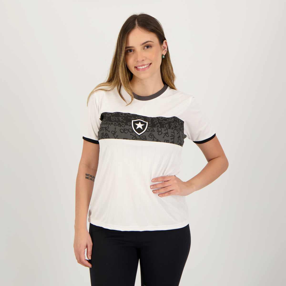 Camisa Botafogo Stencil Feminina Branca
