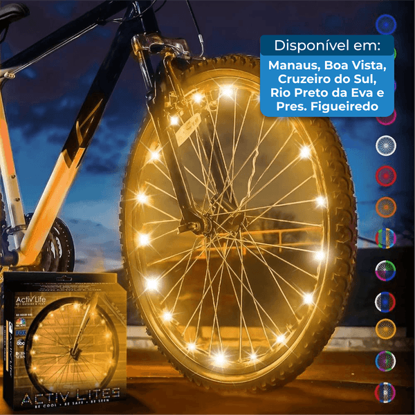 Luz para Roda de Bicicleta Active Life LED Dourado A-MBI