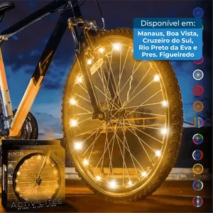 Luz para Roda de Bicicleta Active Life LED Dourado A-MBI