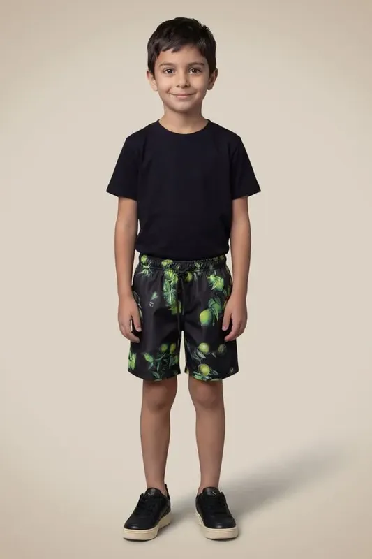 Short Mini Praia Citric Summer Preto - 04