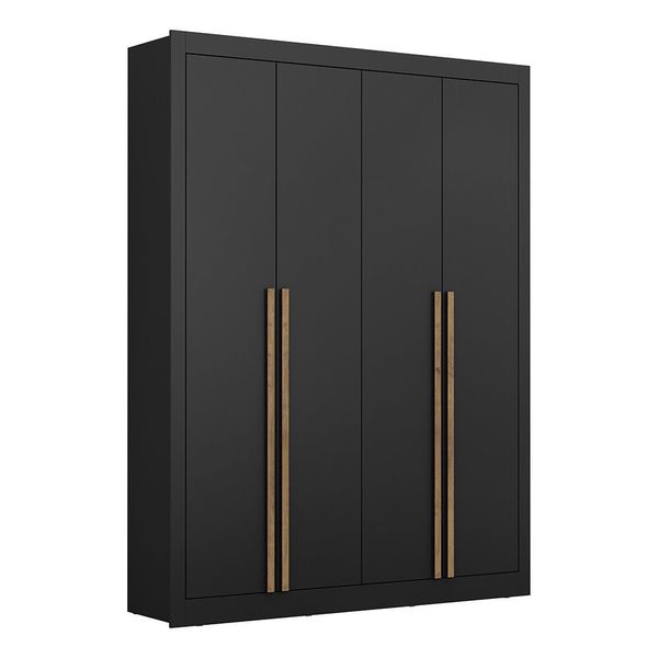 Guarda-Roupa em MDP 4 Portas Maxel Cannes Preto