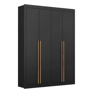 Guarda-Roupa em MDP 4 Portas Maxel Cannes Preto