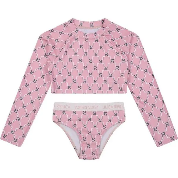Biquíni Lilica Ripilica Conjunto Cropped Rosa 2
