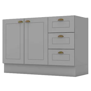 Balcão De Pia 120 Cm Americana Cinza - Henn