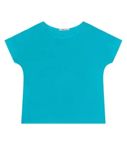 Blusa Manga Curta Feminina Plus Size Secret Glam Azul Plus G1