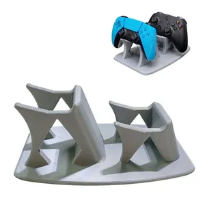 Suporte Duplo para Controle de Videogame Leva Pro Pet Universal Compacto Organizador Gamer Cinza Suporte Duplo Controle Videogame Leva Pro Pet Universal Gamer Cinza
