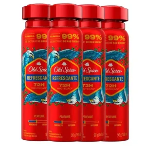 Kit Desodorante Aerossol Old Spice Refrescante 150ml - 4 unidades Kit Desodorante Aerosol Old Spice Refrescante 150ml - 4 unidades